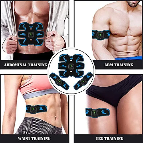 Abs Stimulator Abdominal Muscle,EMS ABS Trainer Body Toning Fitness, USB Rechargeable Toning Belt ABS Fit Weight Muscle Toner Workout Machine for Men & Women