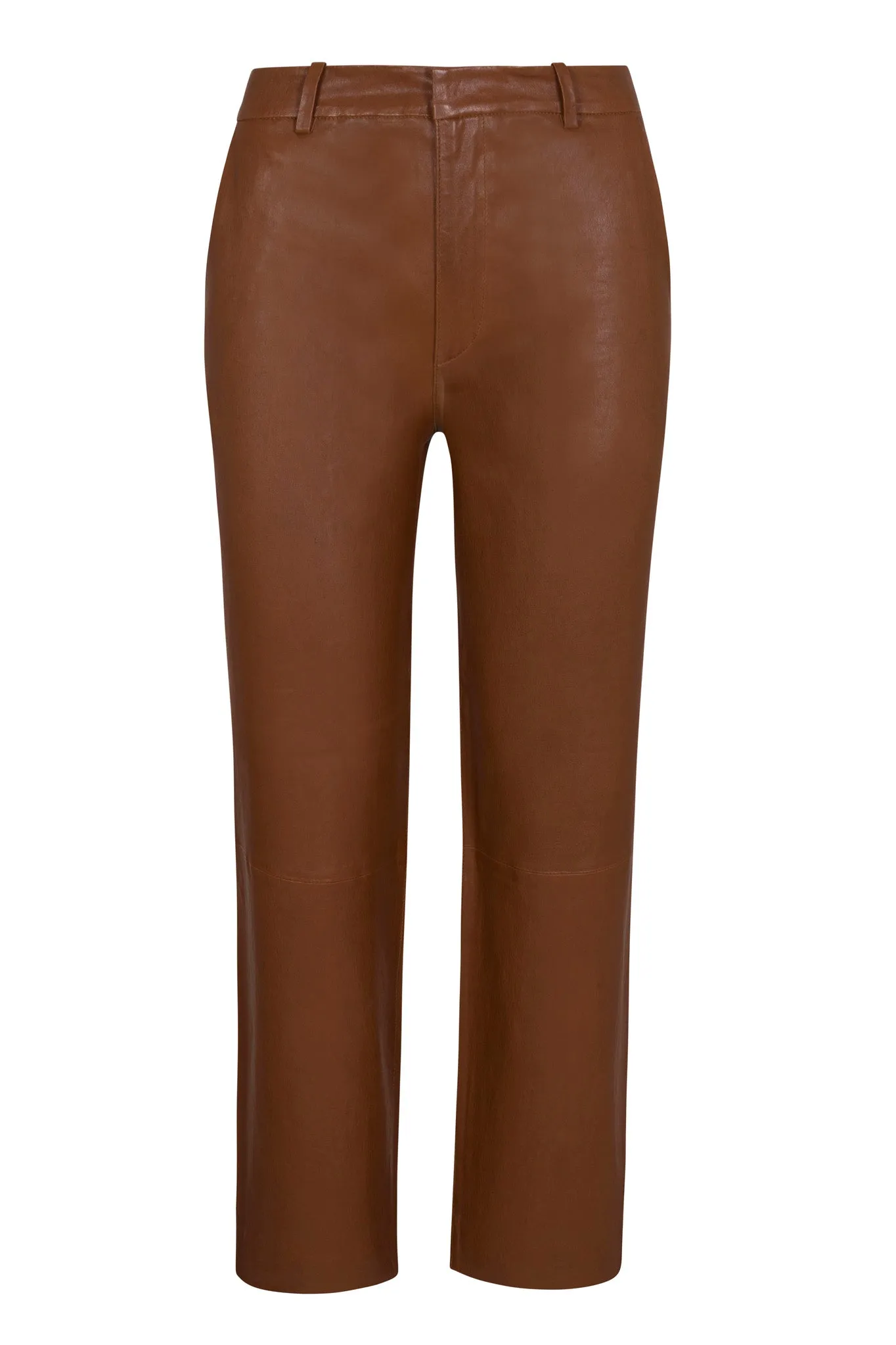 Acorn Leather Cropped Trousers