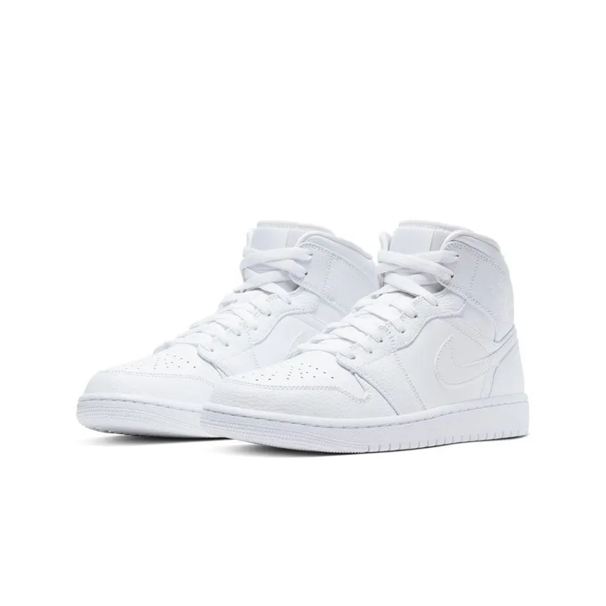 Air Jordan 1 Mid 'Triple White' 554724-130