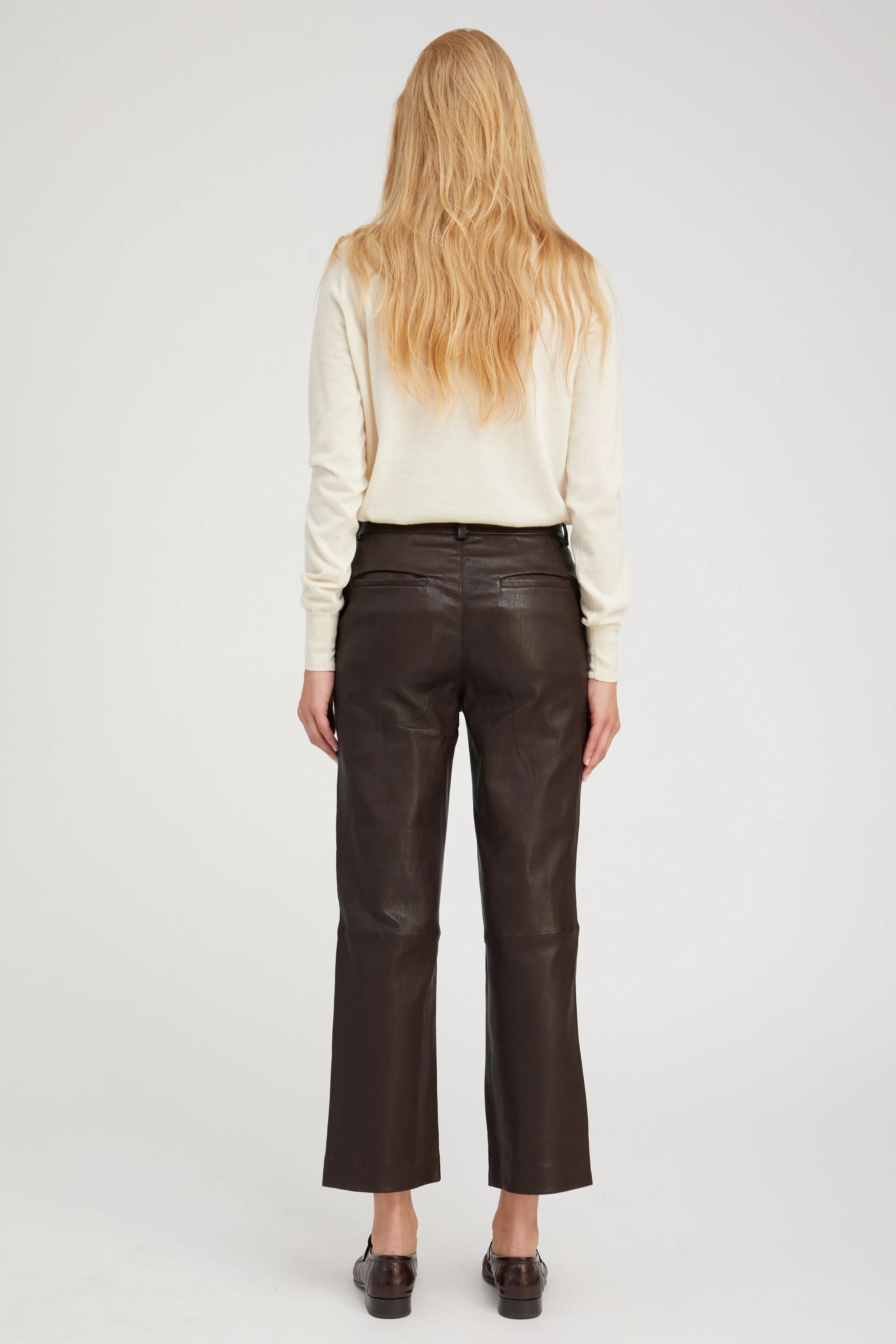 Americano Leather Cropped Trousers