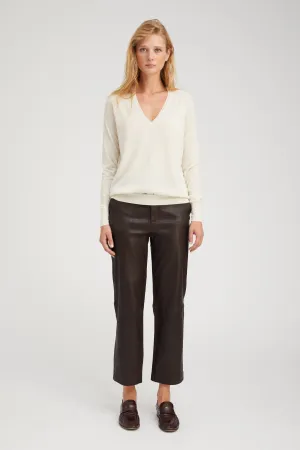 Americano Leather Cropped Trousers