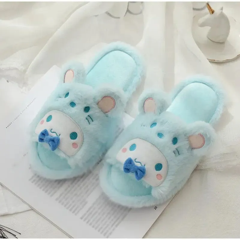 BEAUTIFUL FURY PLUSH SLIPPERS FOR WINTER