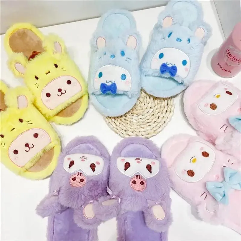 BEAUTIFUL FURY PLUSH SLIPPERS FOR WINTER