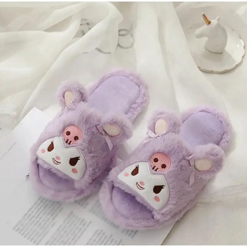 BEAUTIFUL FURY PLUSH SLIPPERS FOR WINTER