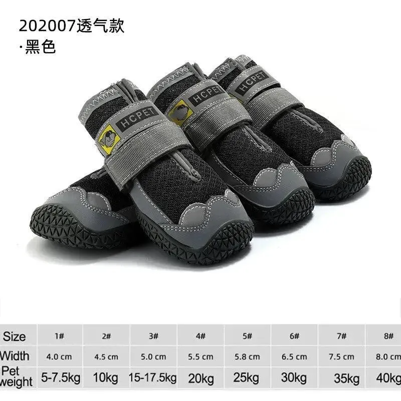 Breathable Dog Shoes Set for Large Dogs