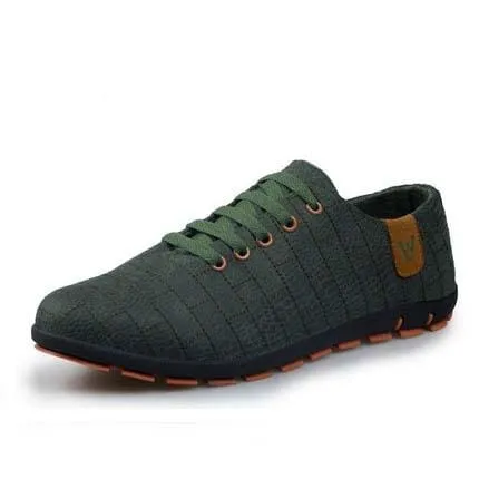 Breathable Men Casual Fashion Low Lace-up Canvas Shoes