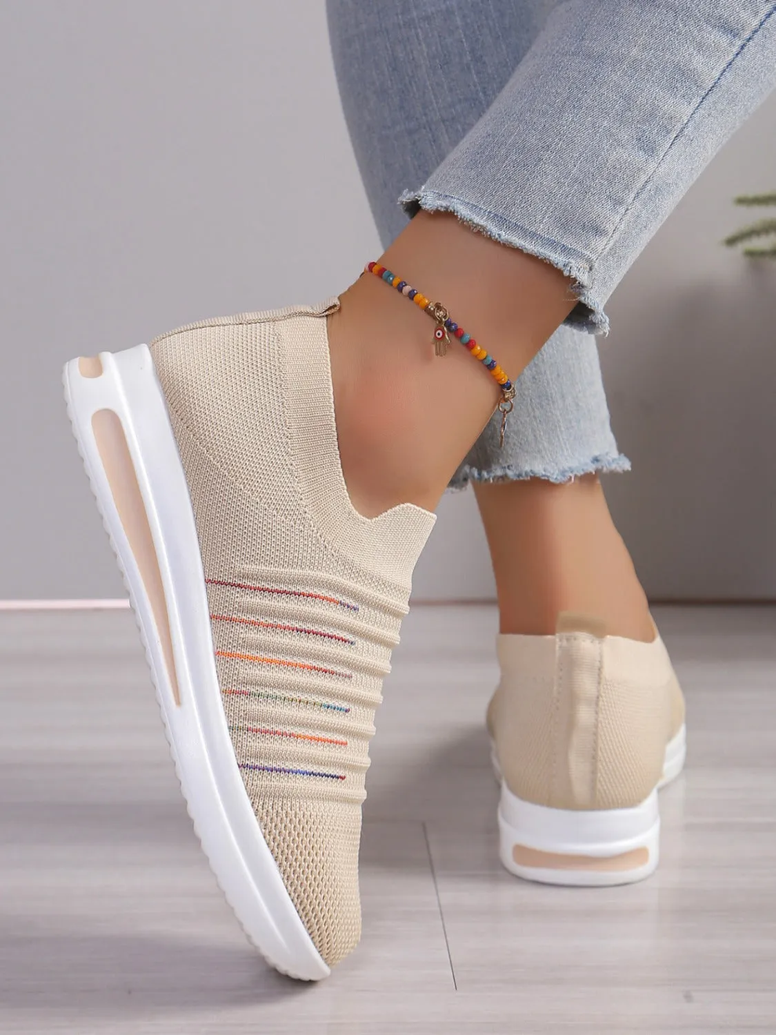 Breathable Mesh Wedge Sneakers