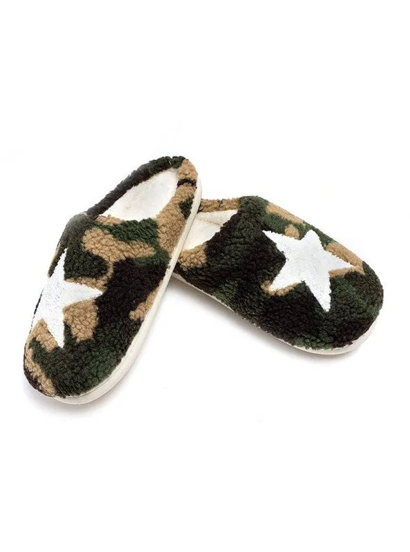 Camo Star Slippers 🌟