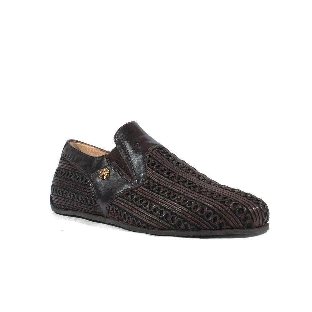 Cesare Paciotti Luxury Italian Italian Men's Designer Shoes Pannelo Black Leather Loafers (CPM2638)