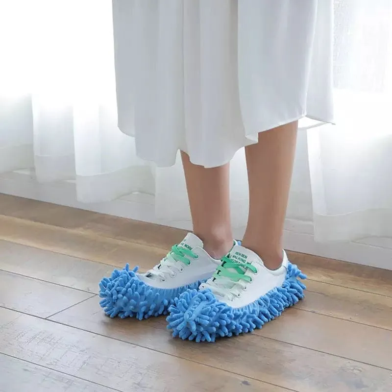 Dust Cleaning Grazing Slippers, Floor Cleaning Lazy Shoe Cover, Microfiber Duster Cloth,  Multi-Function Duster Mop Slippers, Washable Reusable Microfiber Foot Socks