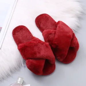 Faux Fur Warm Slippers