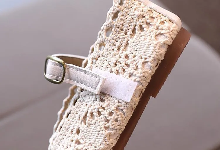 Girls Shoes Soft Sole Princess Lace Breathable Woven