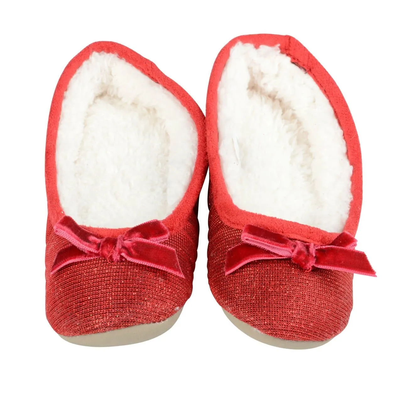 Girls Sparkle Effect Ballet Slippers Assorted Colours