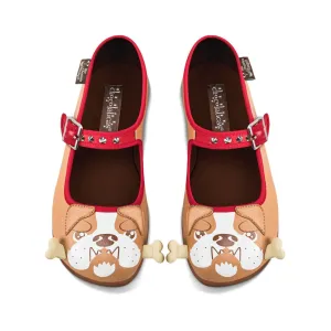 Hot Chocolate Bulldog Mary Jane Flat O004