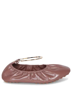 Leather Brown Ballerina Flats