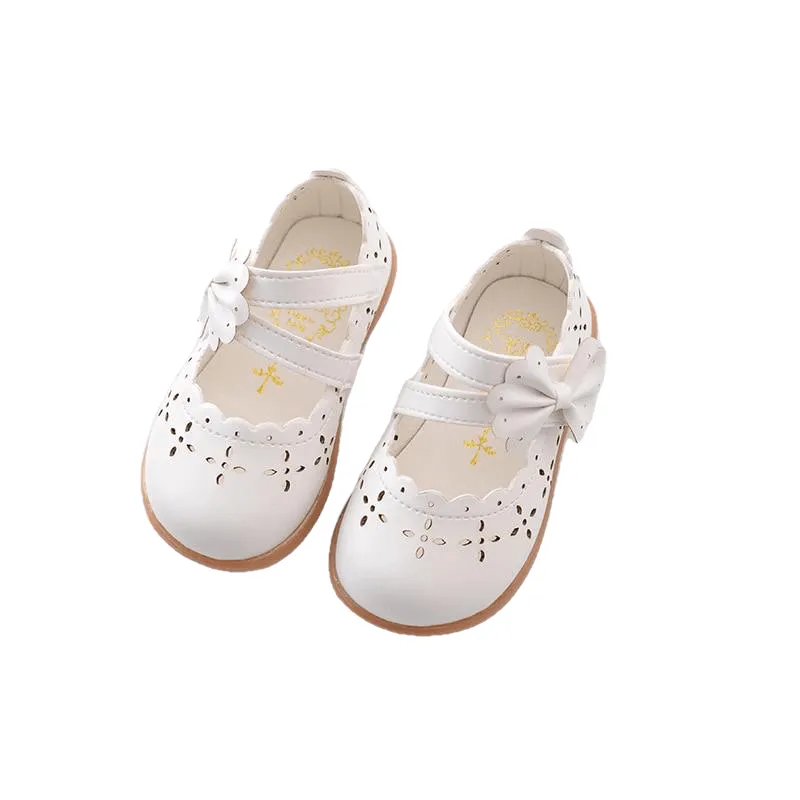 Lovely Breathable Hollow Out Bowtie Princess Shoes For Girls'