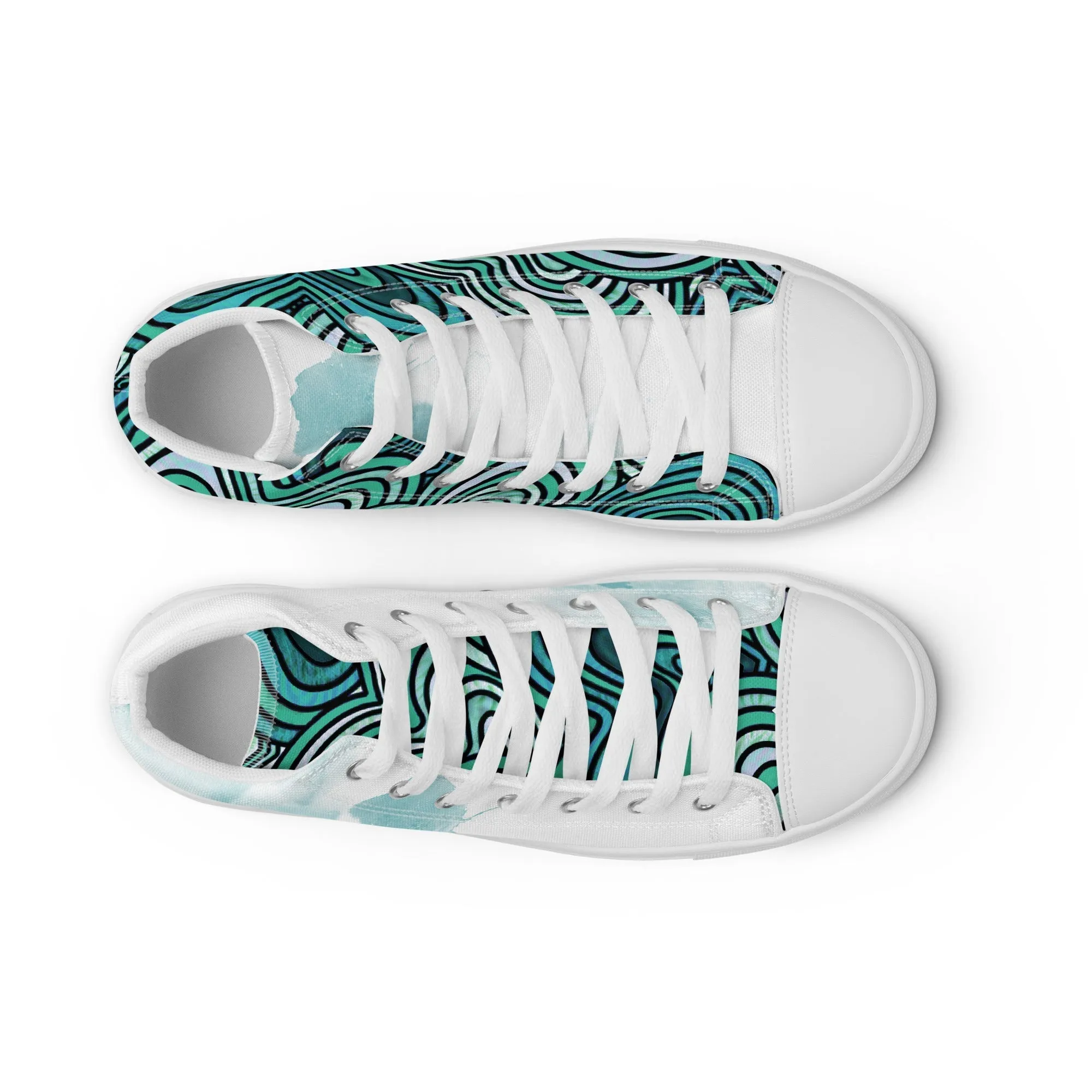 Loving Women’s Lace-Up Canvas High-Top Sneakers