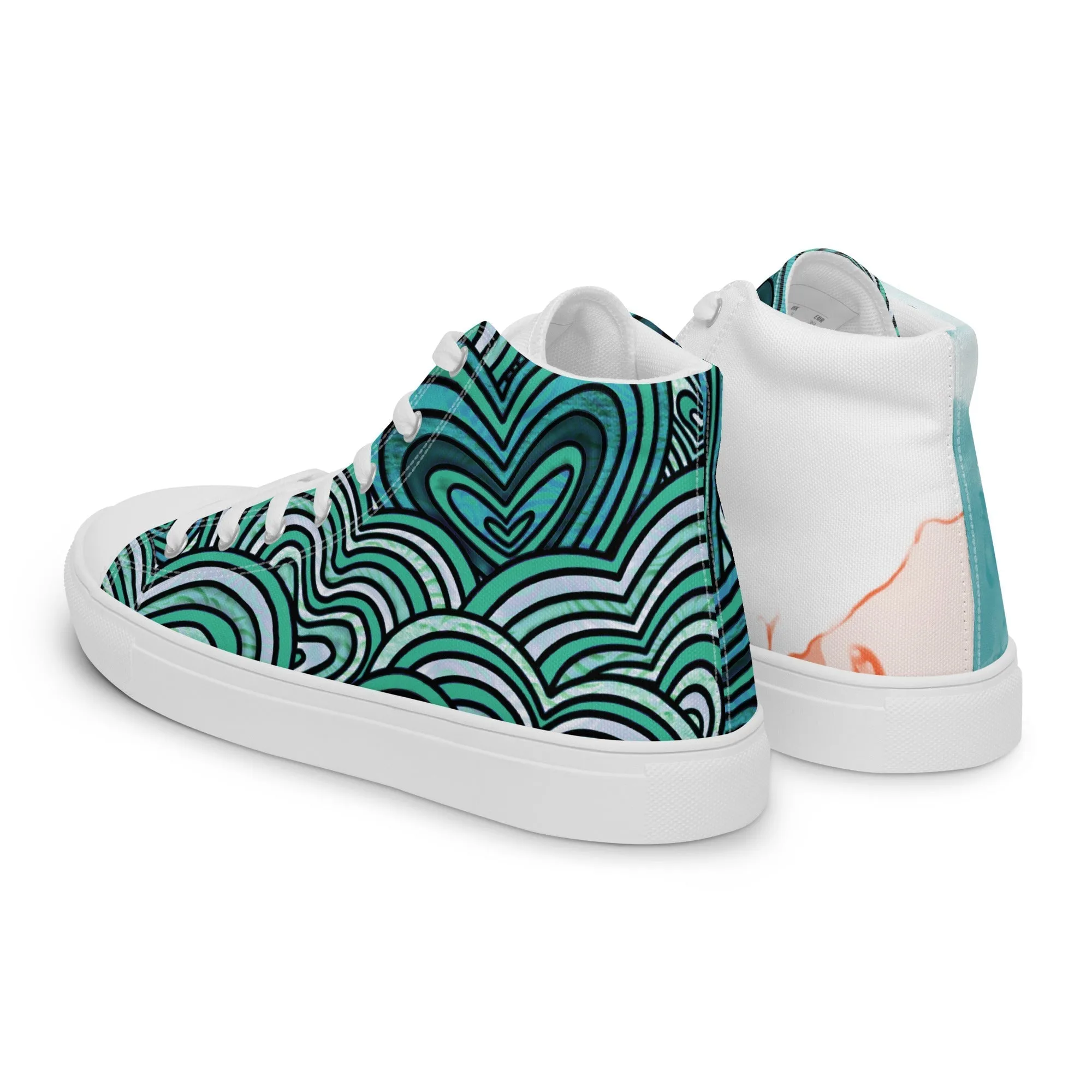 Loving Women’s Lace-Up Canvas High-Top Sneakers