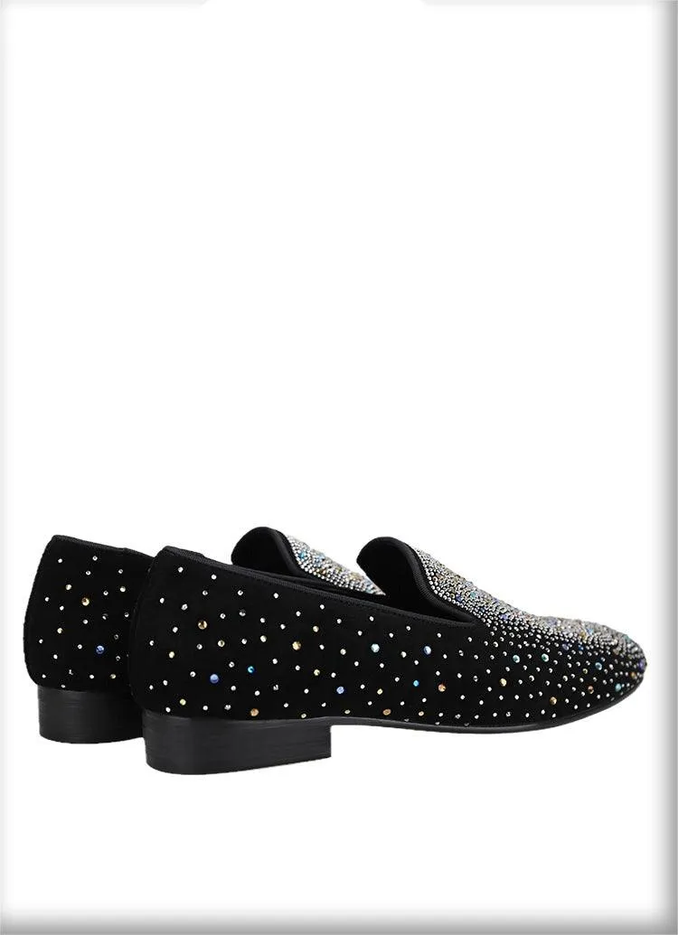 Luxurious Rhinestones Men Loafers - Men Shoes