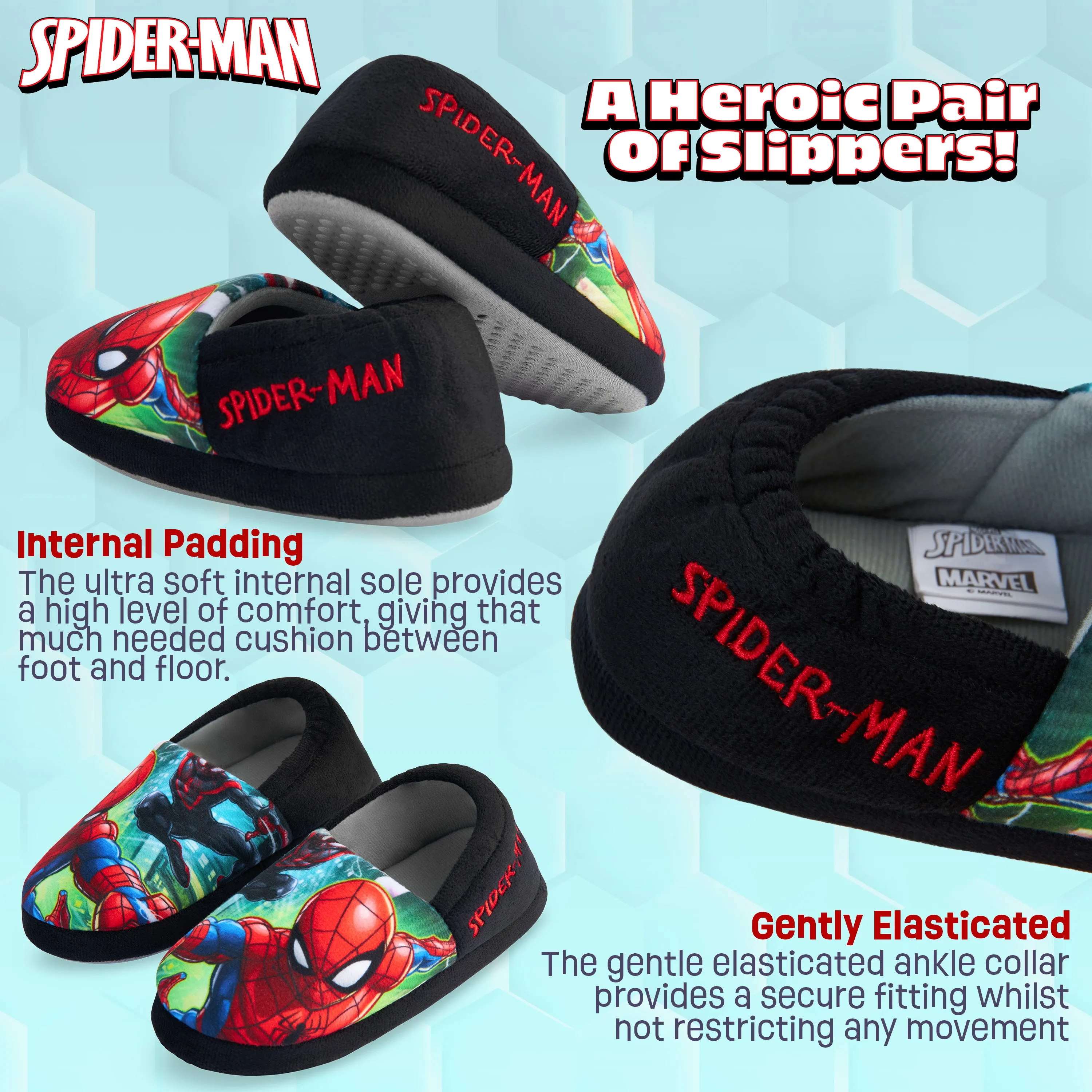 Marvel Spiderman Boys Slippers - Avengers Slippers for Boys