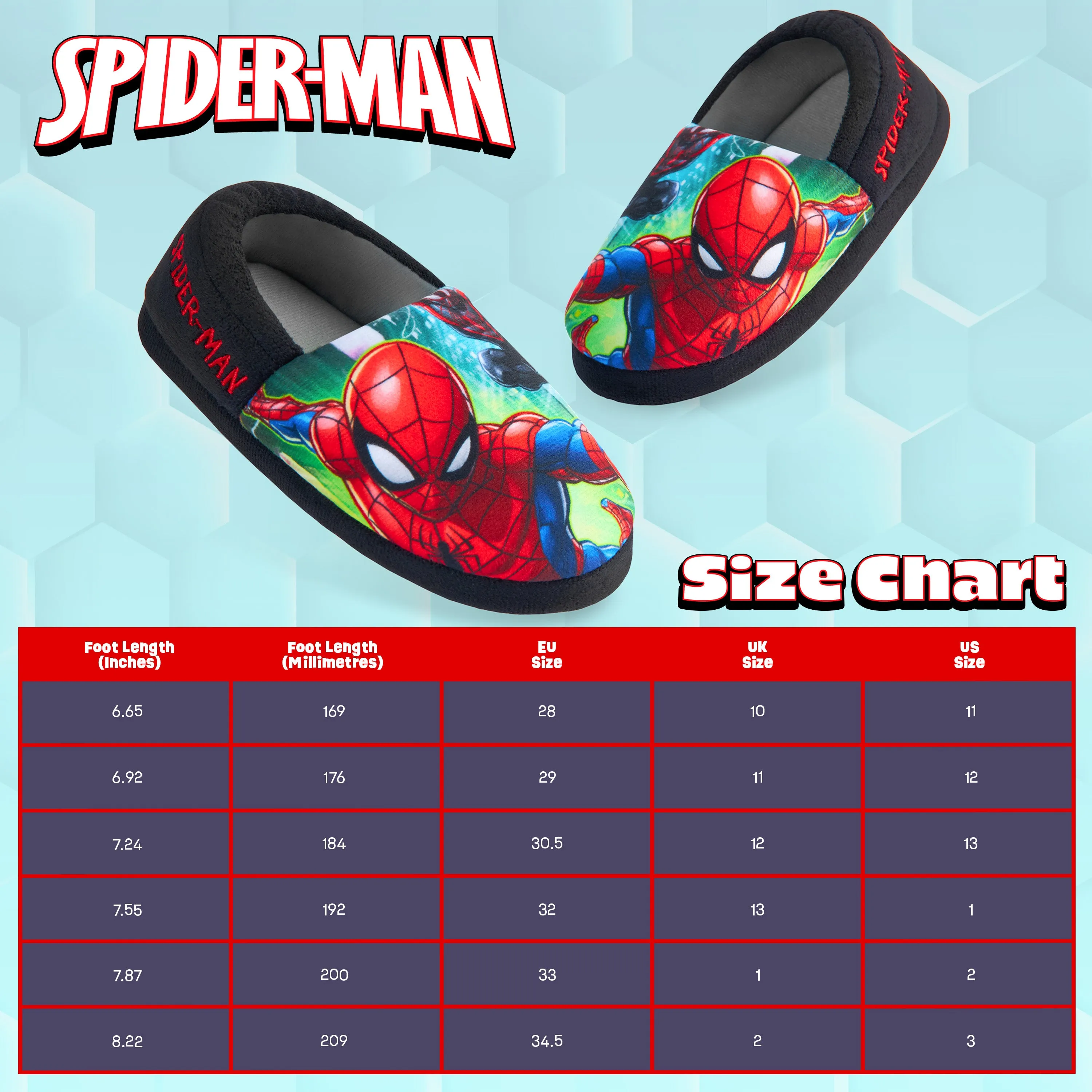 Marvel Spiderman Boys Slippers - Avengers Slippers for Boys