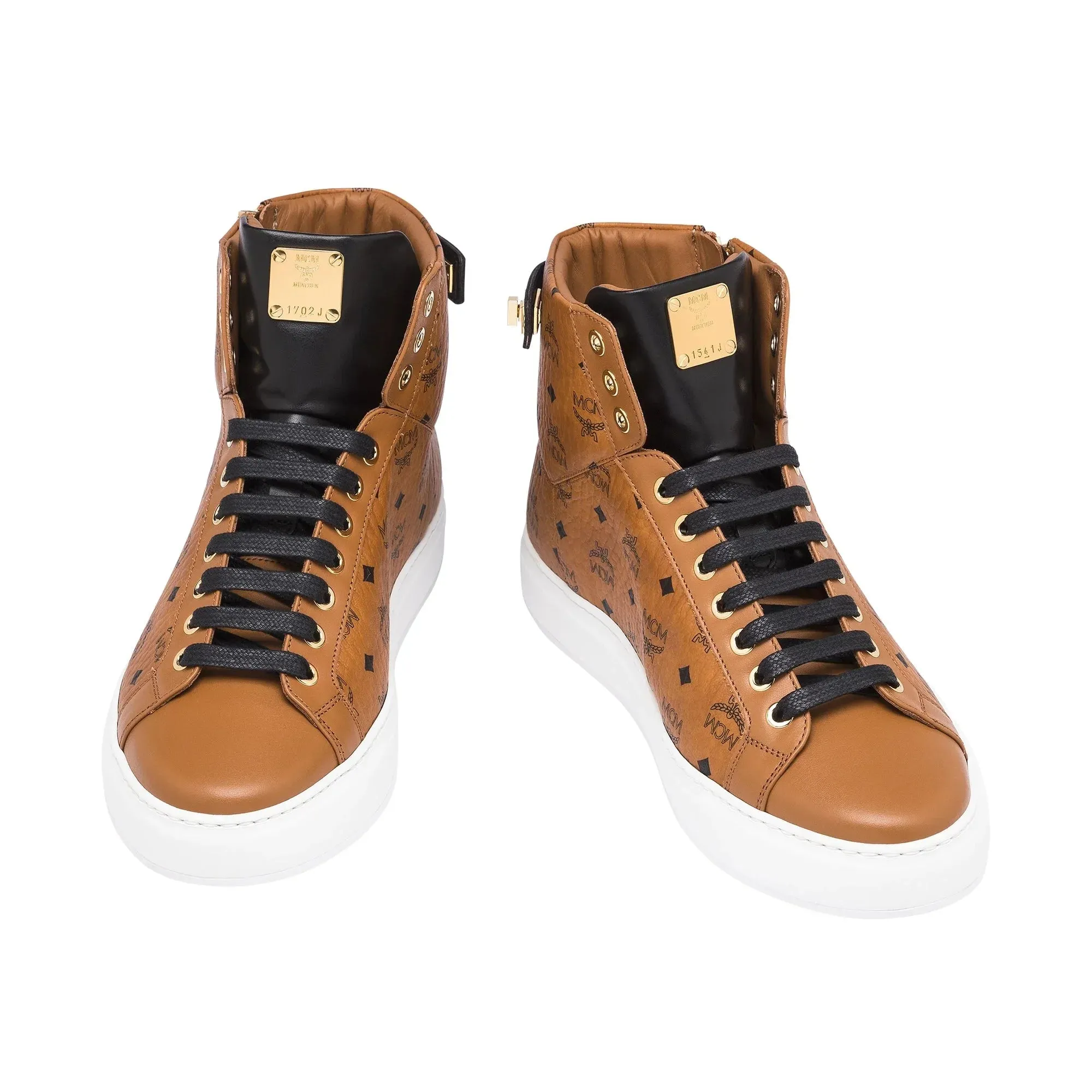 MCM Mens Classic High-Top Sneakers in Visetos