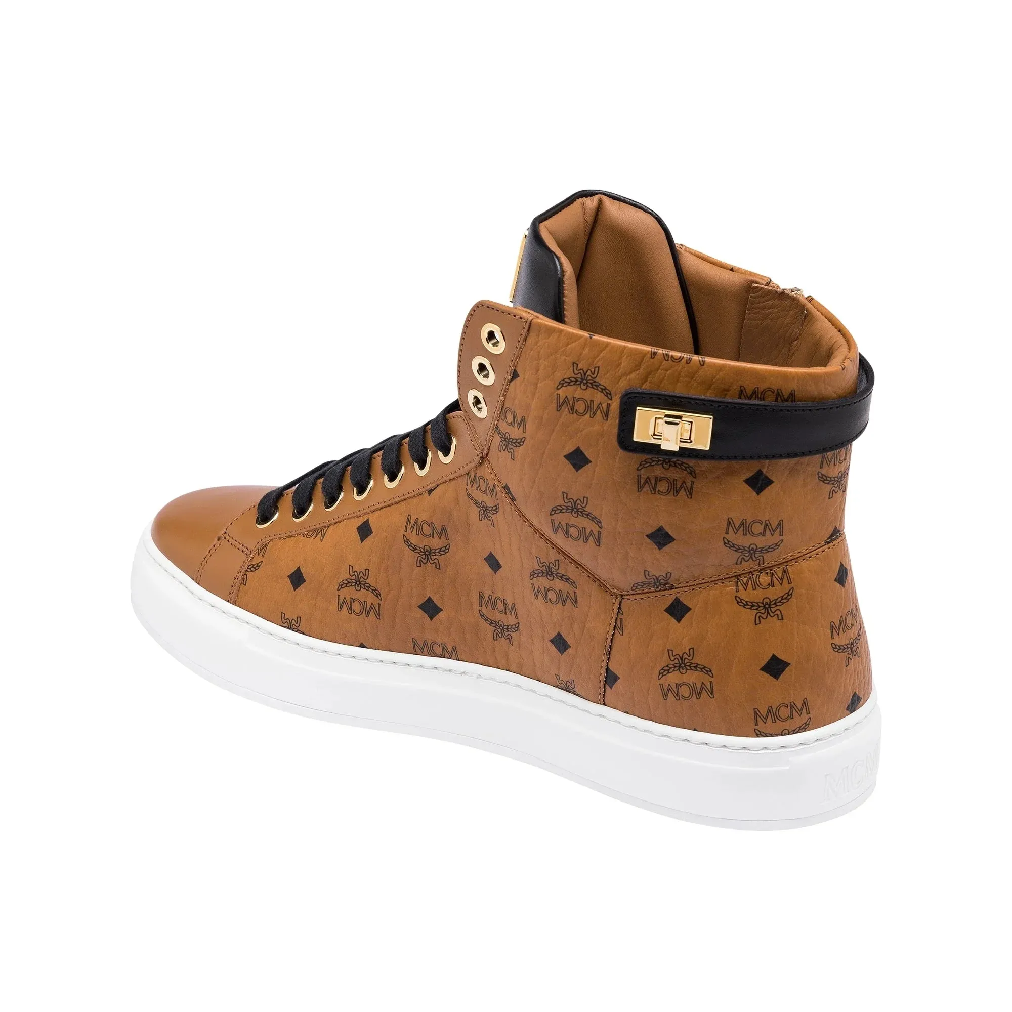 MCM Mens Classic High-Top Sneakers in Visetos