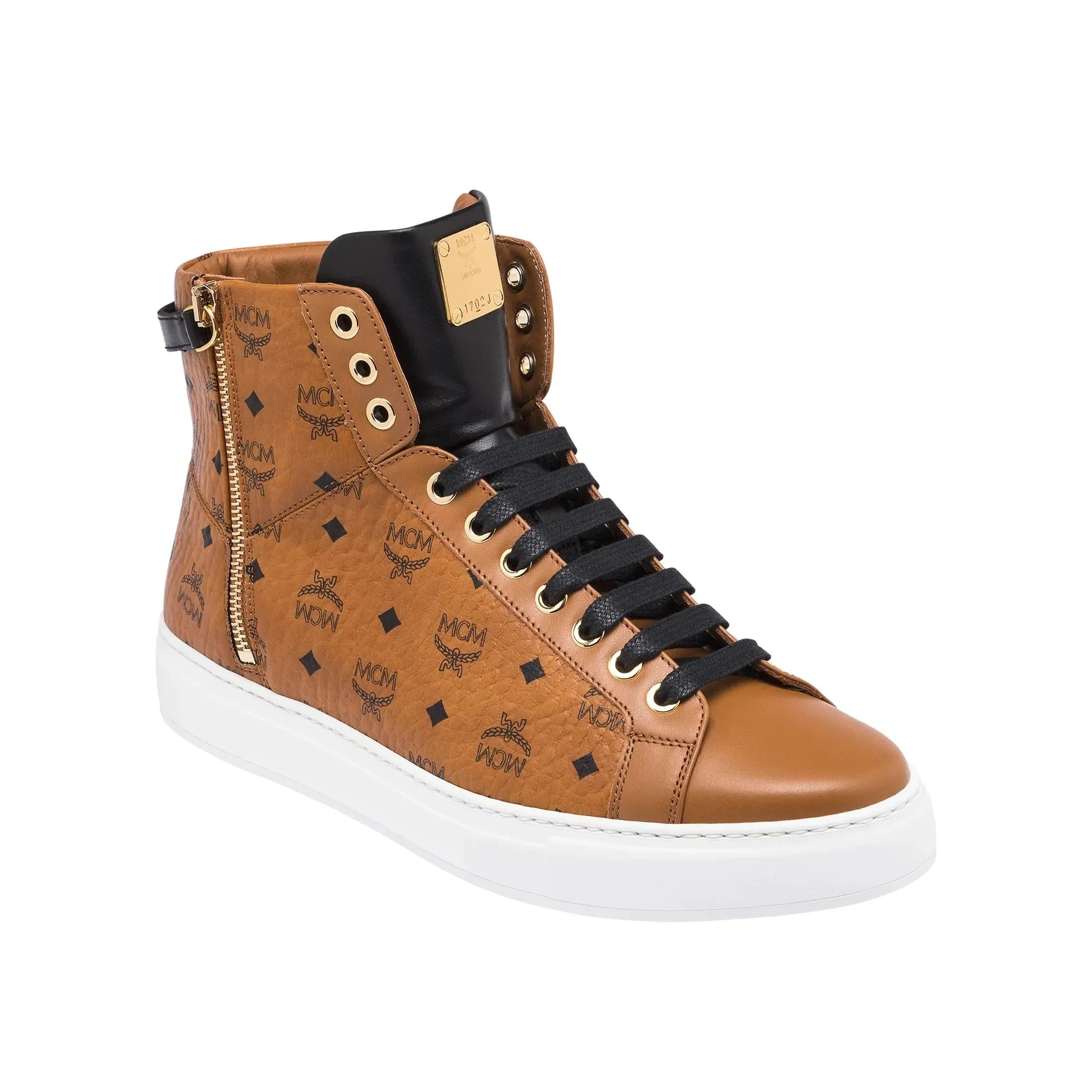 MCM Mens Classic High-Top Sneakers in Visetos