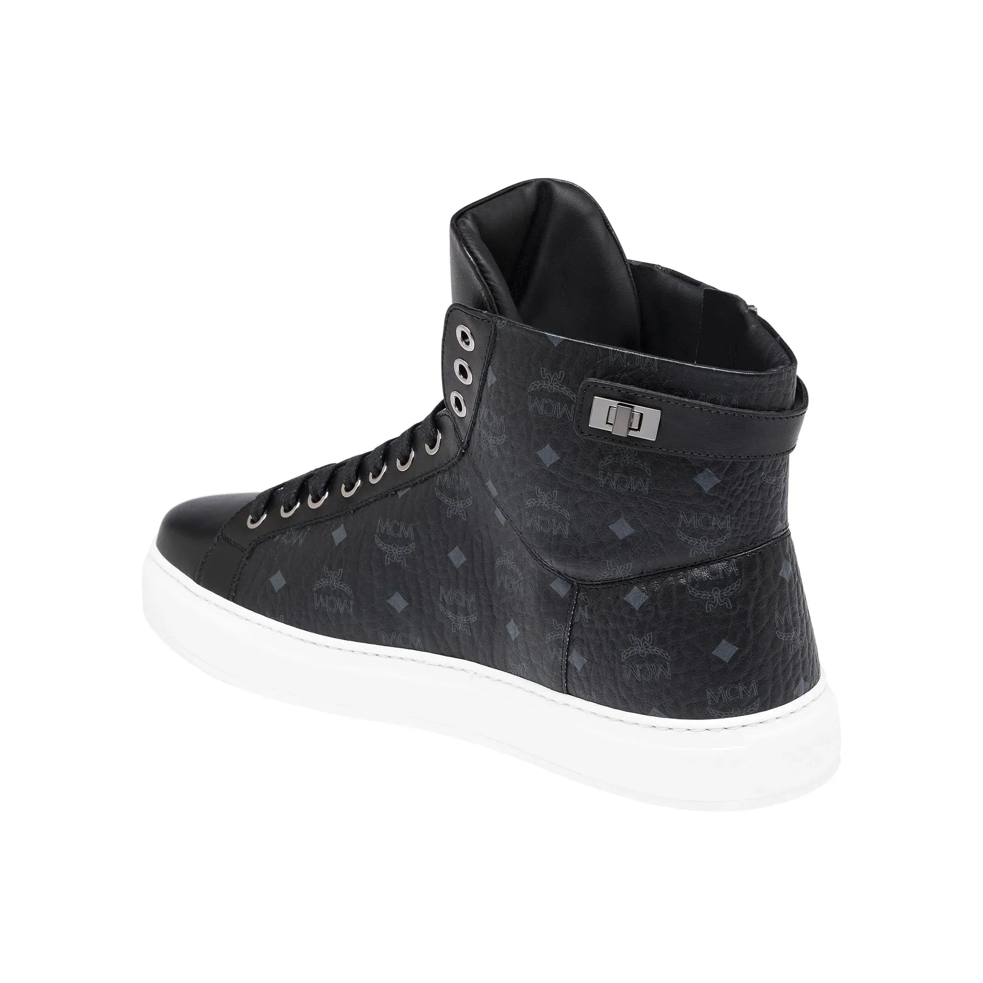 MCM Mens Classic High-Top Sneakers in Visetos