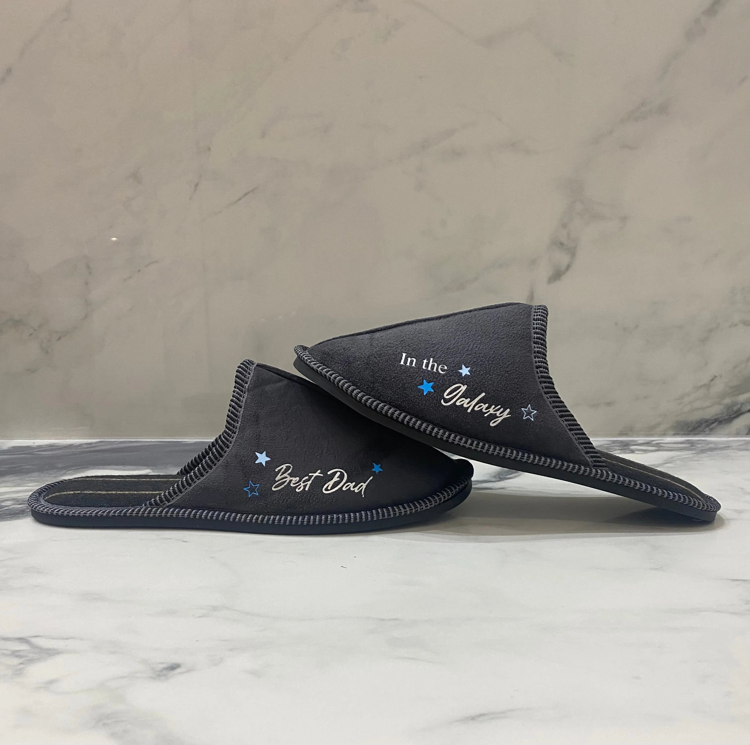 Men's Father's Day Slippers- Best Dad in the galaxy