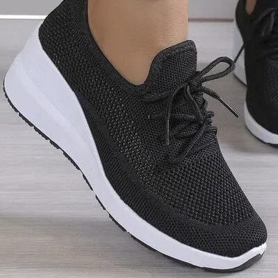 Mesh Breathable Platform Athletic Shoes