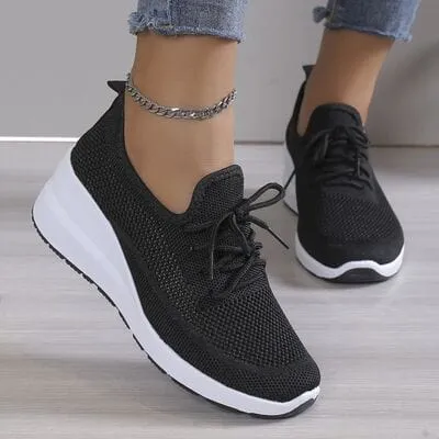 Mesh Breathable Platform Athletic Shoes