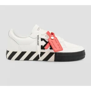 Off-White Vulcanized Leather Low-Top Sneakers (WOMEN)