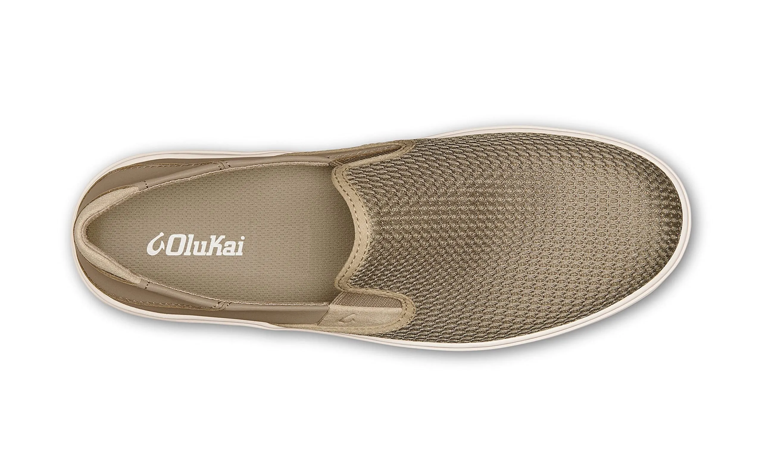 OLUKAI Lae'ahi Men's Slip On Sneaker, Removable Gel Insert, Clay/Clay