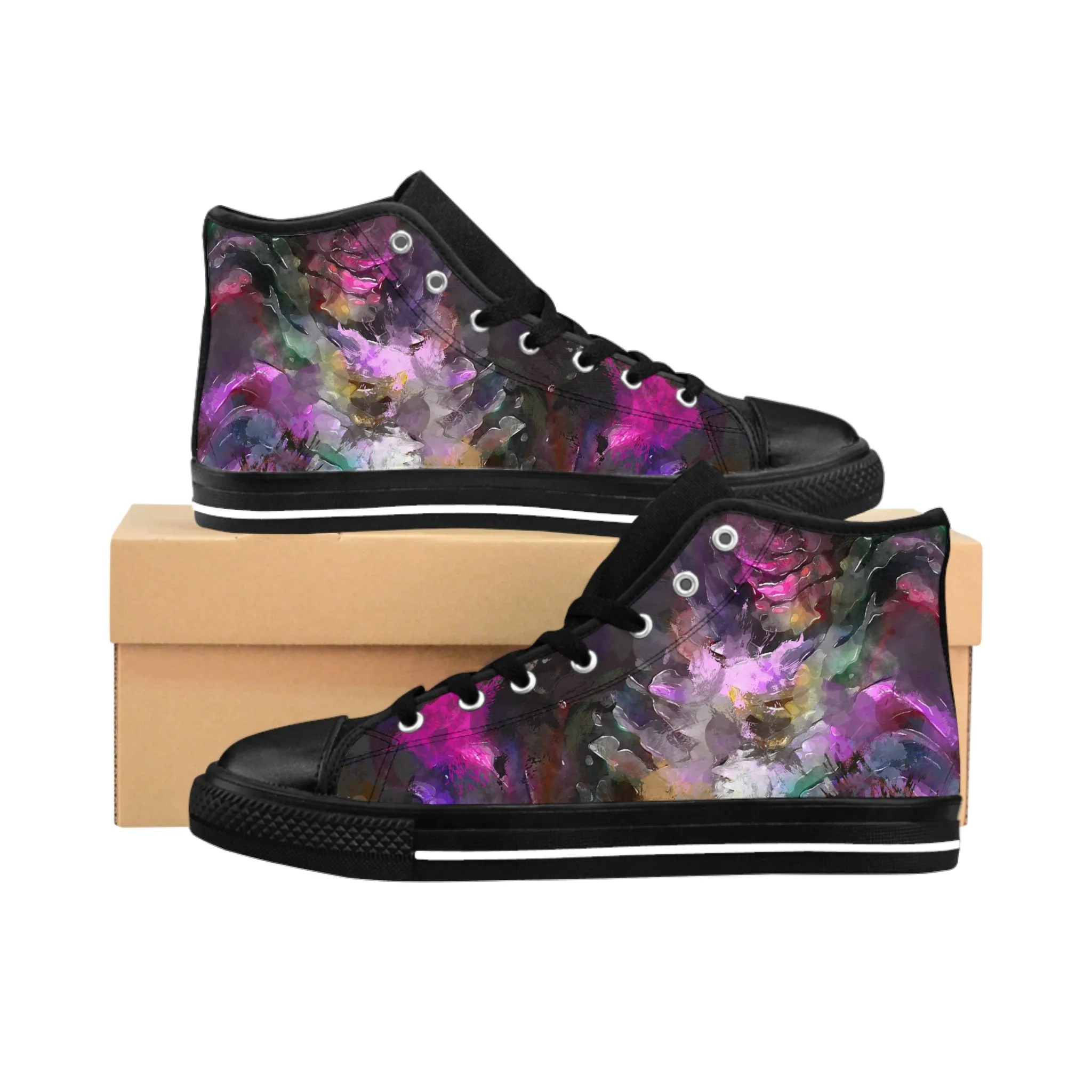 Purple Painting - Inovax Women's Classic Sneakers