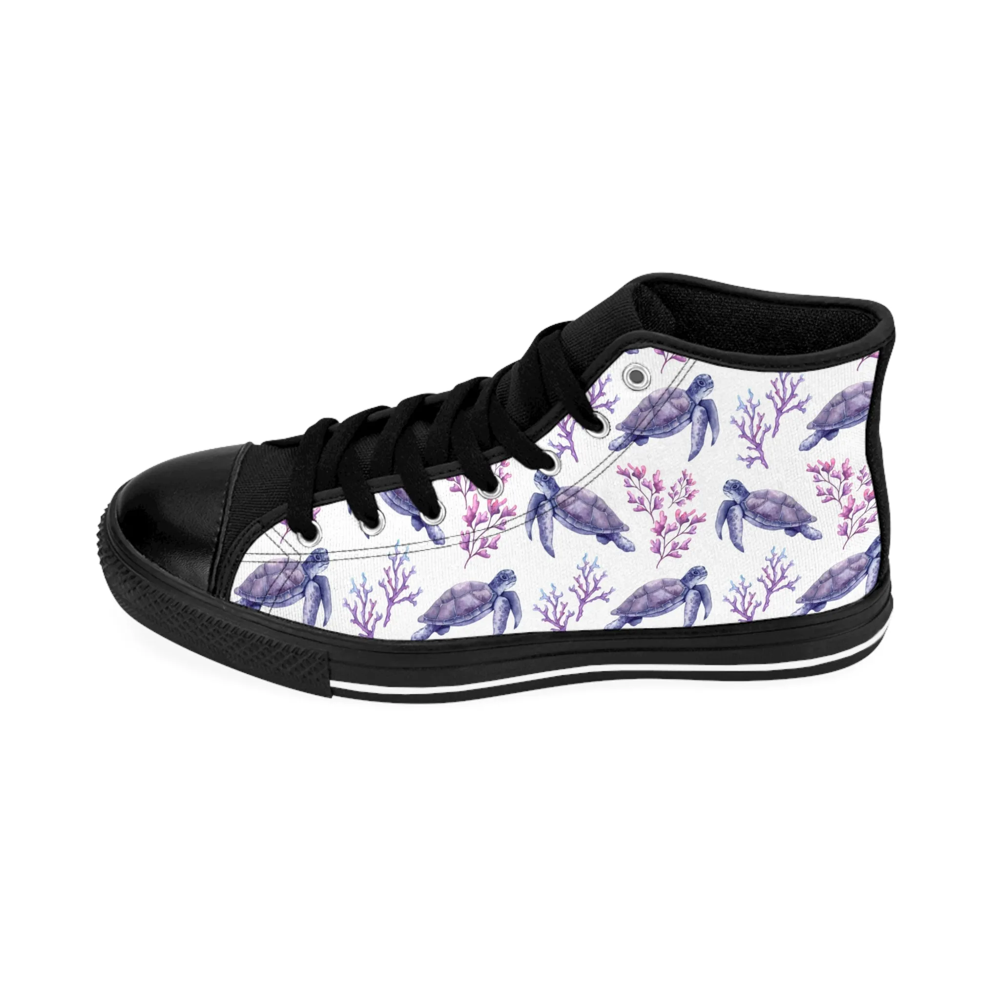 Purple Turtles Women's Classic Sneakers