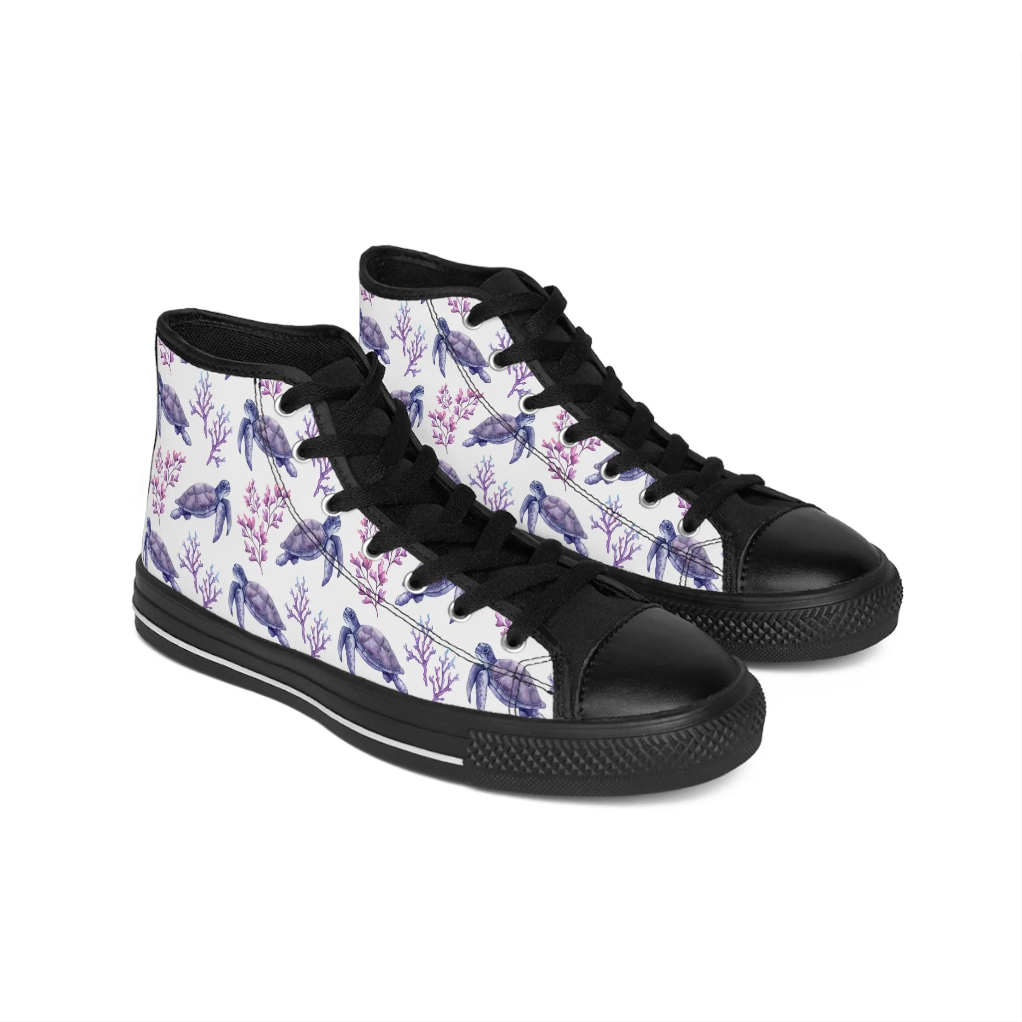 Purple Turtles Women's Classic Sneakers