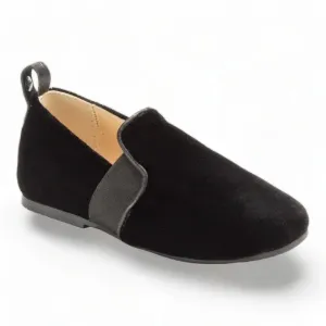 Richard - Black Velvet Slip On for Boy by Manuela de Juan