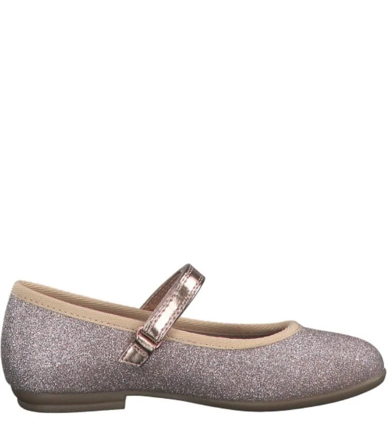 S Oliver Girls Glitter Ballet Rose Flats Shoes - 5-42401-42