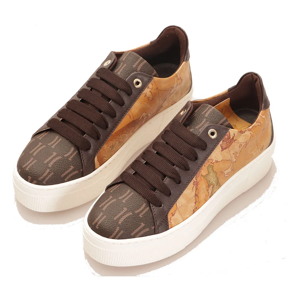 Scarpe Donna 1A Classe Alviero Martini Sneakers linea Enjoy Mix Geo stampa Geo Classic e Monogram 0733