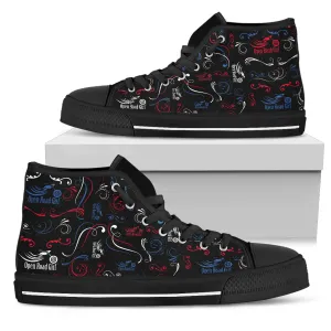 Scatter Design Open Road Girl Women's High Top Sneakers