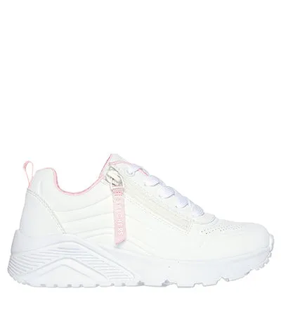 SKECHERS UNO LITE EASY ZIP WHITE