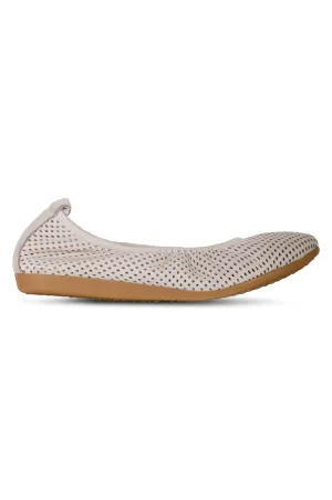 Soft Leather Ballet flat Shoes | SILVER GREY | BENZI ZZ