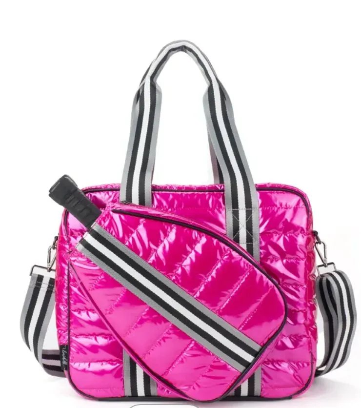 The Quilted Puffer Pickleball Tote | Pink