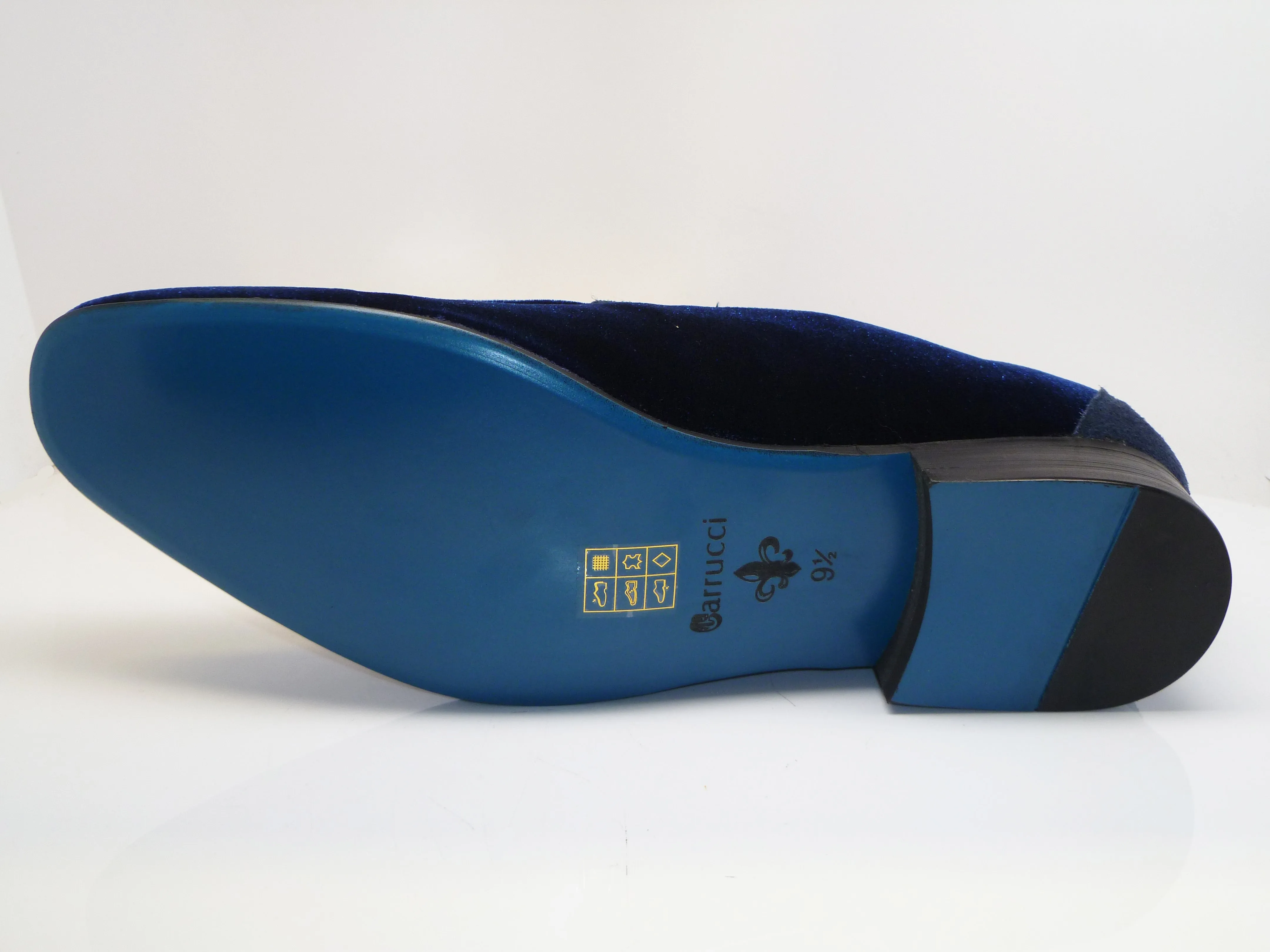 Velvet Slip-On Loafer Blue