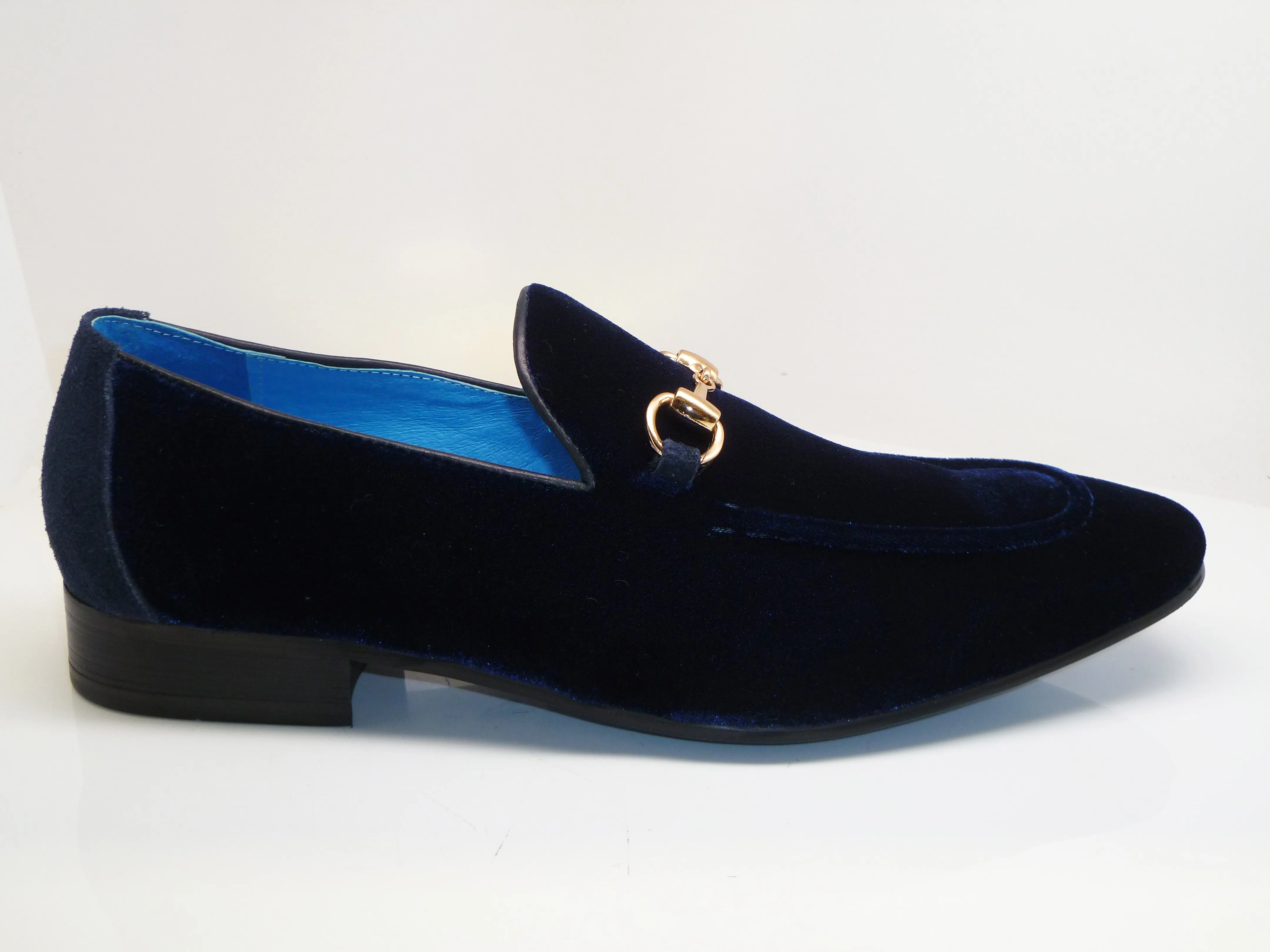 Velvet Slip-On Loafer Blue