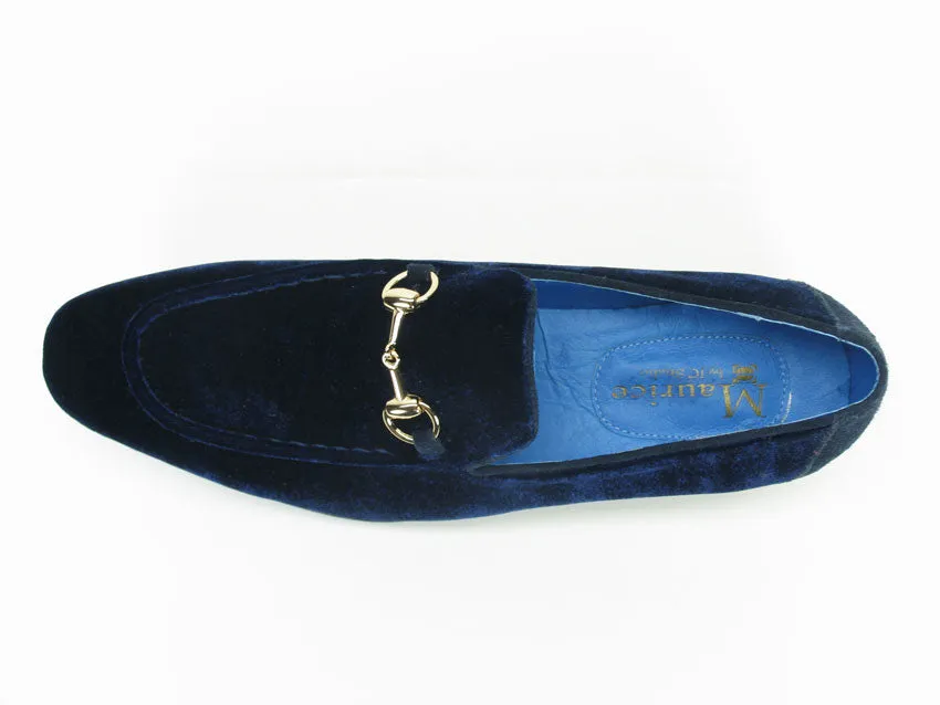 Velvet Slip-On Loafer Blue